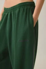 Harri Wide Leg Jogger Pants Studio Green