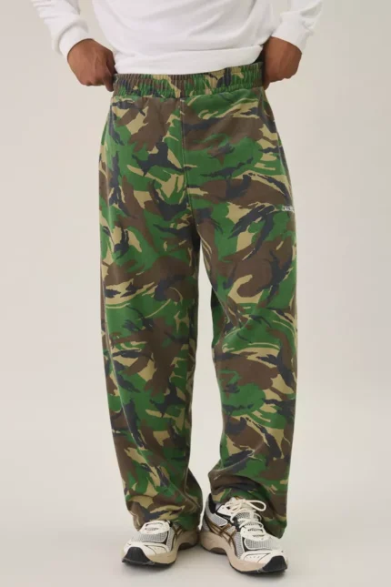 Harri Camo Wide Leg Jogger Sweatpants